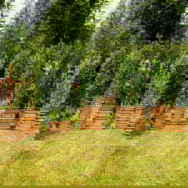 Cerland Lign Z Rectangular Slatted Planter 100cm x 50cm 202L Garden Planter