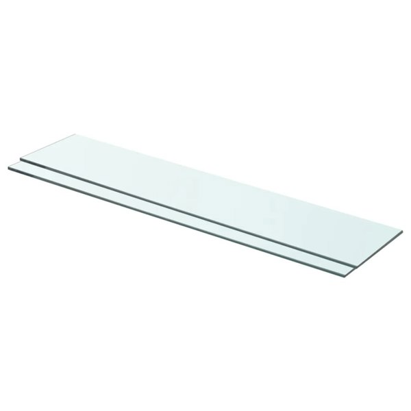 Berkfield Shelves 2 pcs Panel Glass Clear 70x15 cm