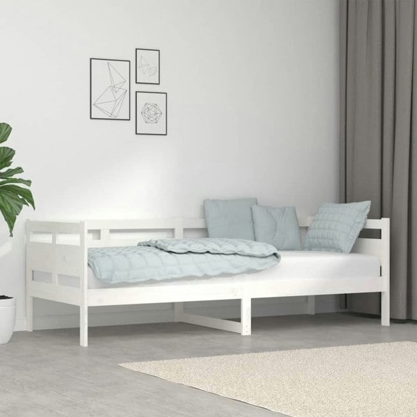 Berkfield Day Bed White Solid Wood Pine 80x200 cm