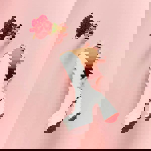 Lamoda Sweet Talker White PU Platform Knee High Boots Fashion Statement