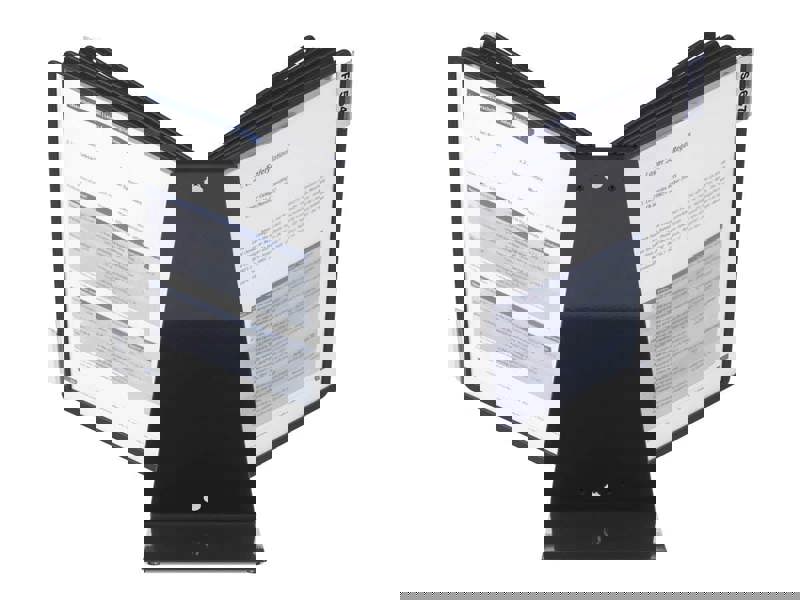 Durable VARIO TABLE 10 Display Panel Desk Stand | 10 Panels | A4 Black