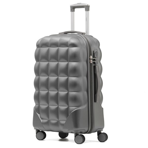 Flight Knight Medium 25" Hard Shell Bubble Design Check-in Suitcase Hold Luggage Bag