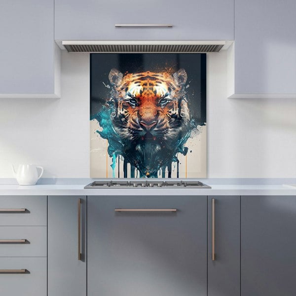 Warren Reed - Designer Tiger Face Splashart Kitchen Splashback