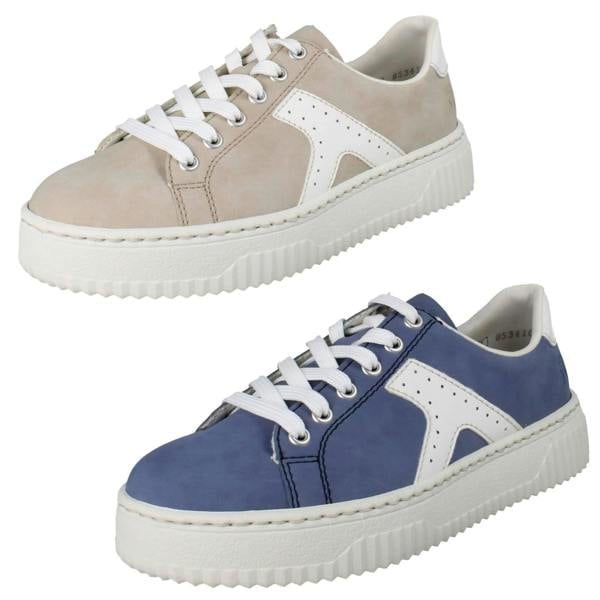 Rieker Womens Rieker Platform Lace Up Trainers With Side Zip  N9920