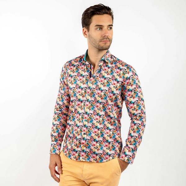 MISTY MEADOW BLOOM FLORAL PRINT SHIRT – Premium Men's Patterned Shirt by Claudio Lugli | Bold Design, Tailored Fit, Best Printed Shirts