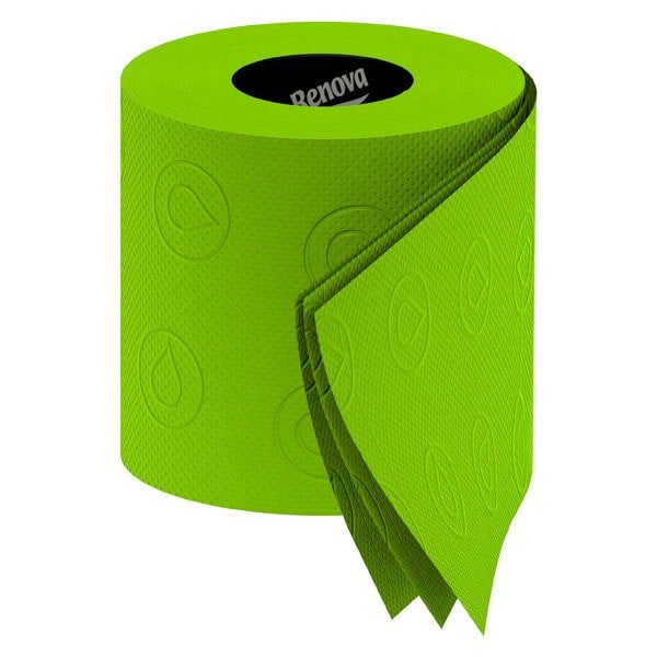 Renova Lime Green Toilet Paper. Colourful Loo Rolls That Don’t Blend In