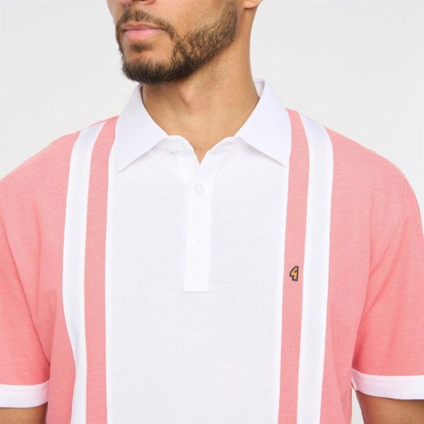 Gabicci G52X01 Mens Short Sleeve Oxford Jeresy Polo Shirt Gabicci Classic - WHITE