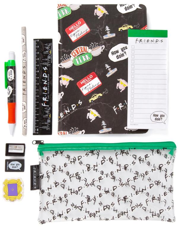 Friends Womens Black Central Perk Graphic Stationery Set (One Size)