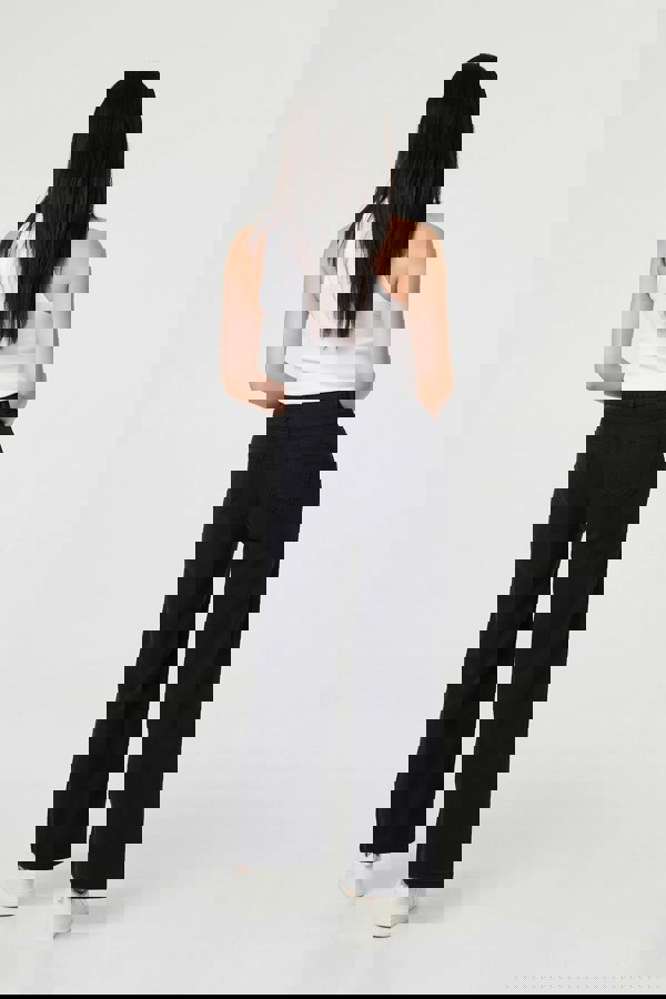 Black | High Waist Relaxed Wide Leg Jeans
