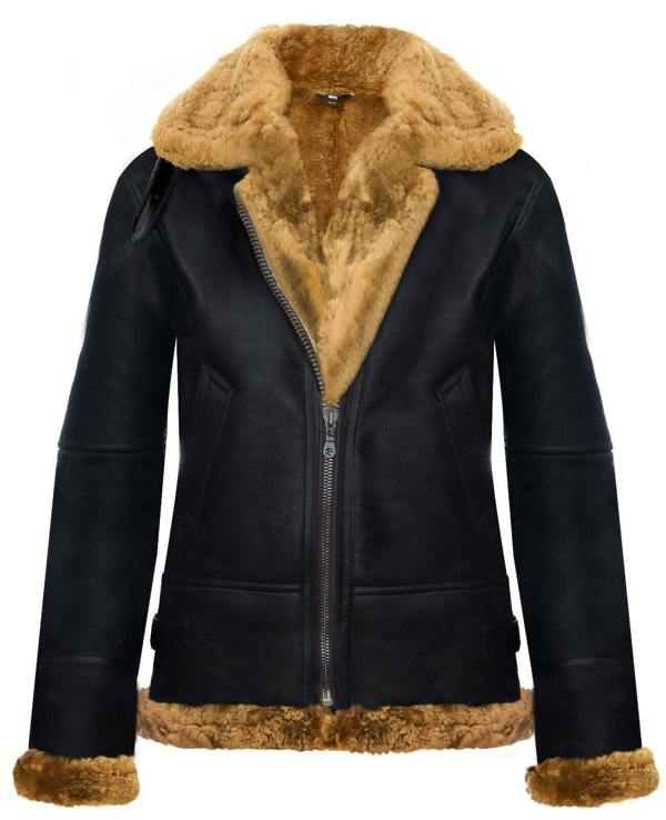 Infinity Leather Womens Hooded Sheepskin Flying Leather Jacket-Palermo