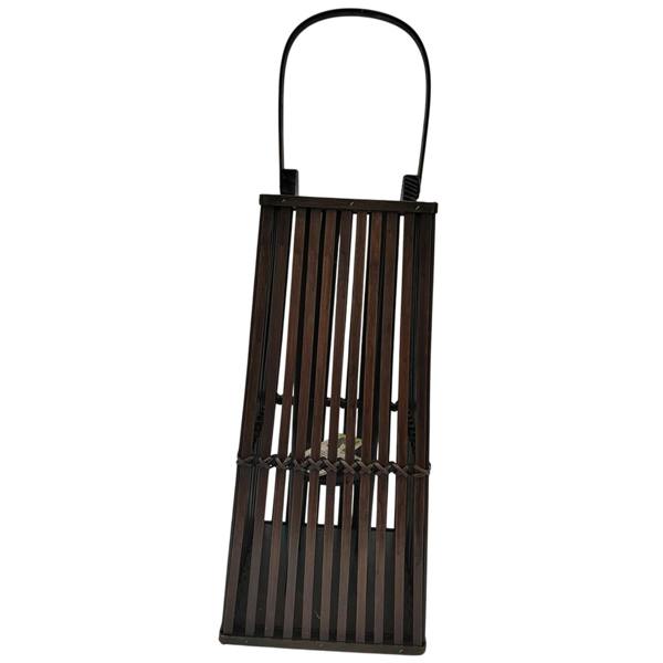 Hill Interiors Silo Wicker Candle Lantern - Brown