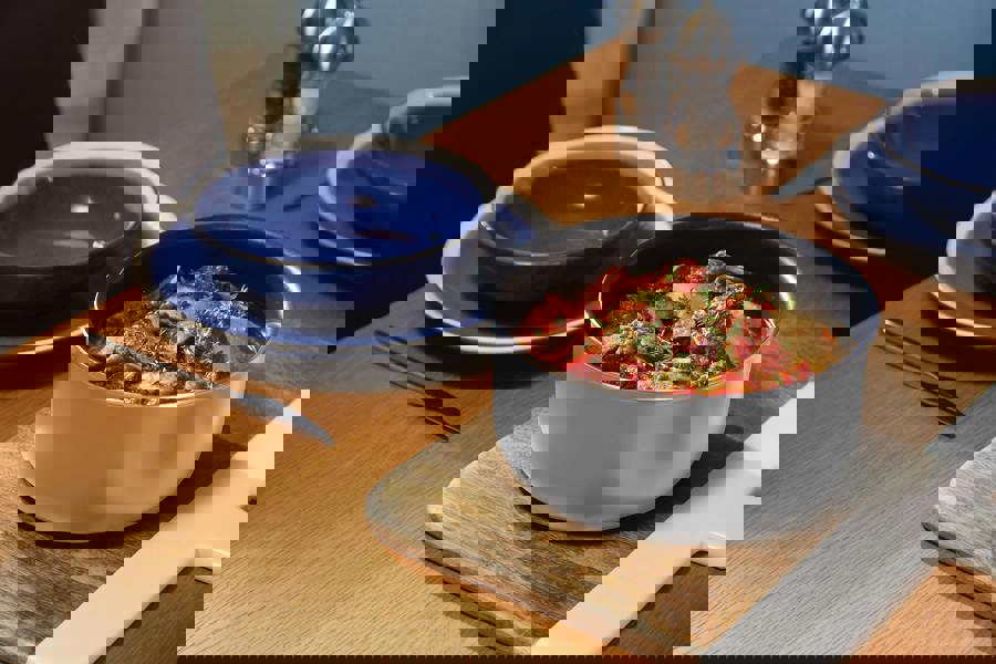 MasterClass Smart Space Set of Three Stacking Induction-Safe Non-Stick Pans