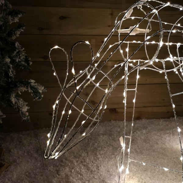 Samuel Alexander 63cm Outdoor Twinkling LED Grazing Reindeer Christmas Decoration in Warm White