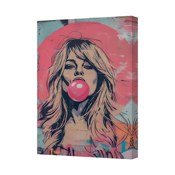 Benjamin Tate Design Contemporary Graffiti Canvas Art Print Bubblegum Girl Portrait
