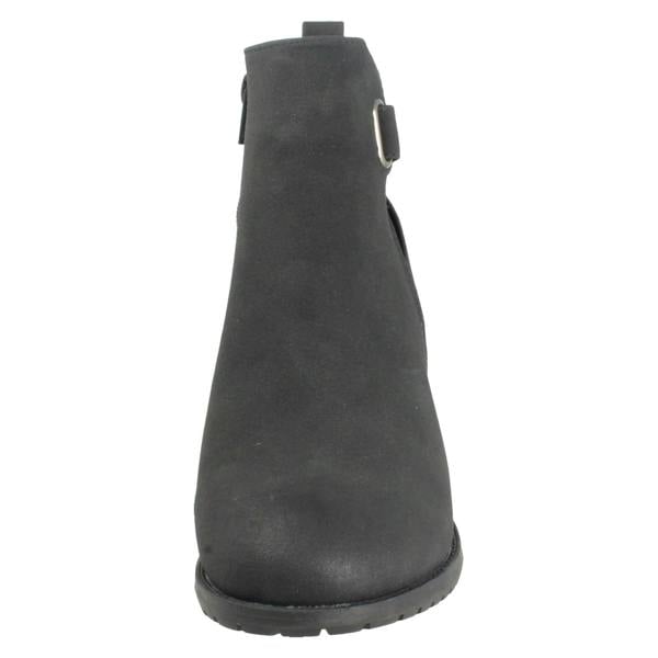 Spot On Ladies Spot On Extra Wide Fit Zip Up Ankle Boots F51259