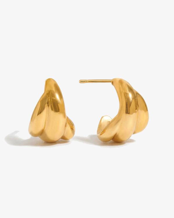Elk & Bloom Chunky 14K Gold Triple Wrap Studs