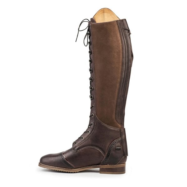 Moretta Women's Maddalena Leather Long Riding Boots - Brown