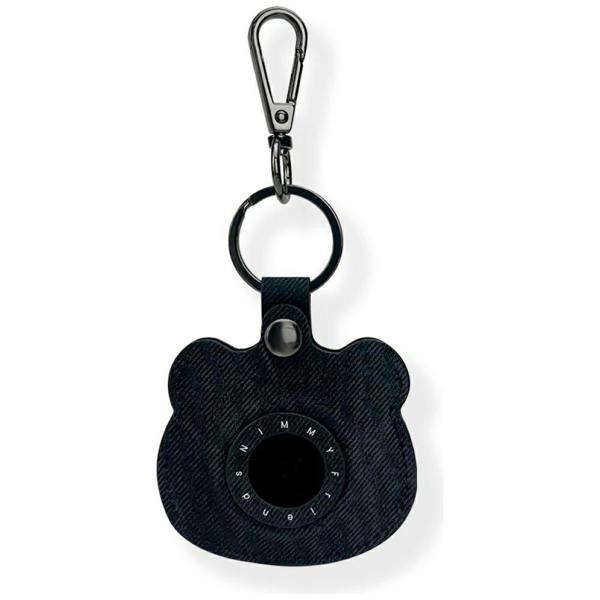 Nimmy Friends Nimmy Big Eye Cute Pet Travel Panda Face Airtag Keychain Black - N-XDY-YSK-06-A