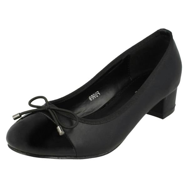 Spot On Ladies Spot On Mid Heel Court Shoes