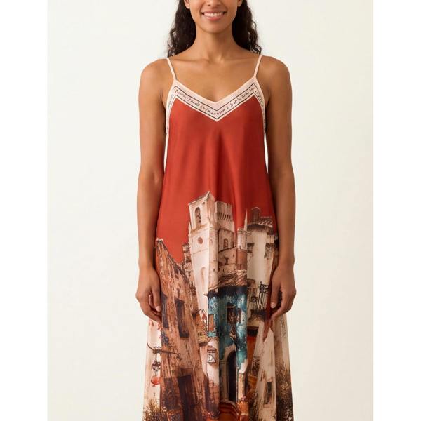 Blue Vanilla Satin Cami Dress