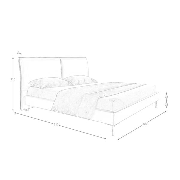 Angel Cerdá Brown Leatherette Bed 7158