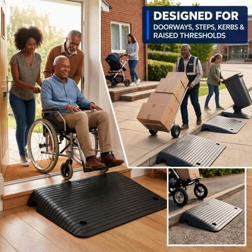 Nicoman Threshold Ramp for Wheelchairs, Mobility Scooters & More
