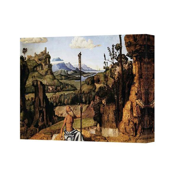 Benjamin Tate Design Classic Landscape Painting On Canvas Wall Art Seated Figure By Rocks