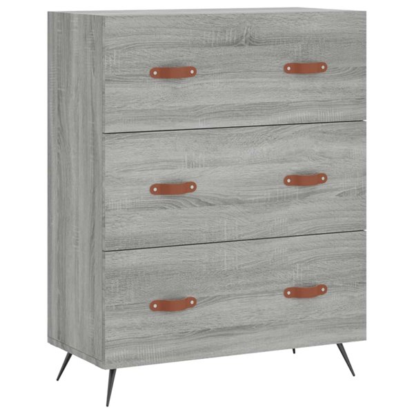 Berkfield Highboard Grey Sonoma 69.5x34x180 cm Engineered Wood