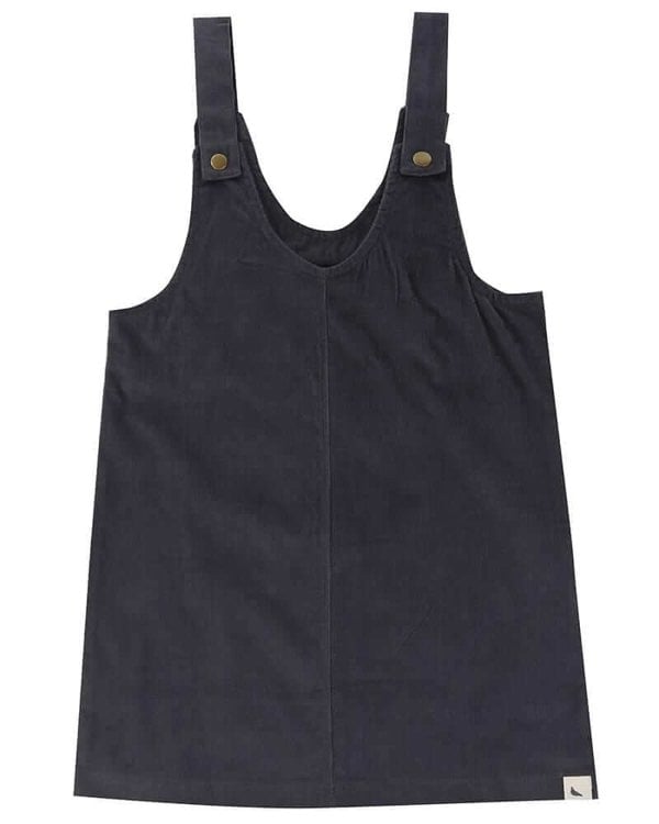 organic cotton Black Corduroy Pinafore Dress - image 2