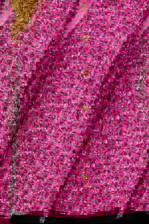 Leaf Print Cotton Shirt