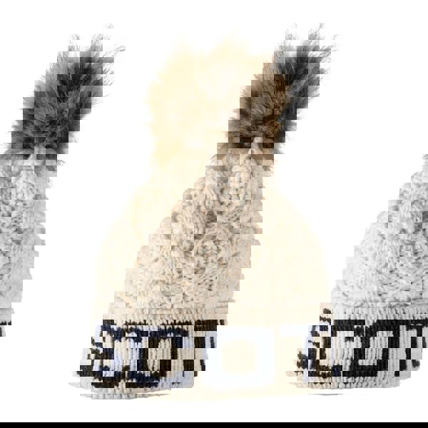 Aran Diamond Cable SCOTLAND Pom Pom Hat Aran Diamond Cable Scotland Pom Pom Hat