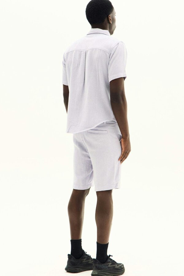 Men’s Slim Fit Textured Shirt & Shorts Co-Ord Set