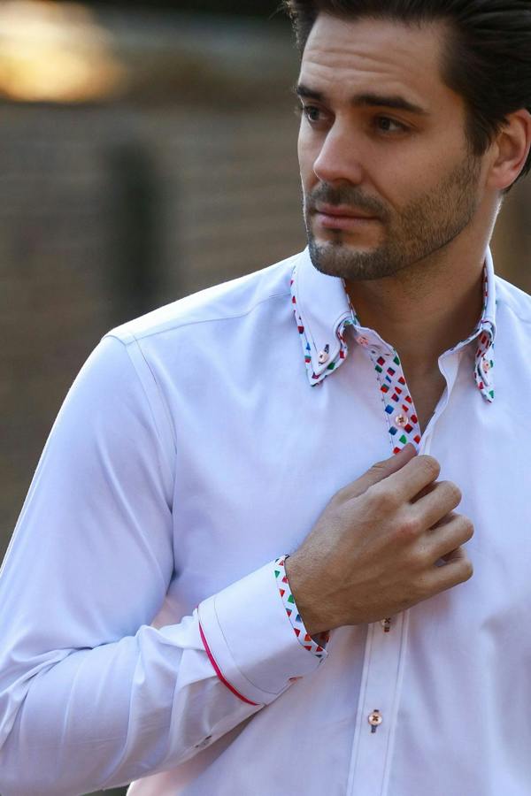 PLAIN DOUBLE COLLAR LONG SLEEVE - Claudio Lugli Shirts