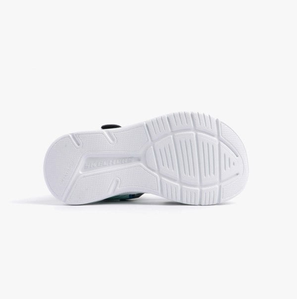 Skechers MICROSPEC - SPLASH Boys Sandals Black/Lime