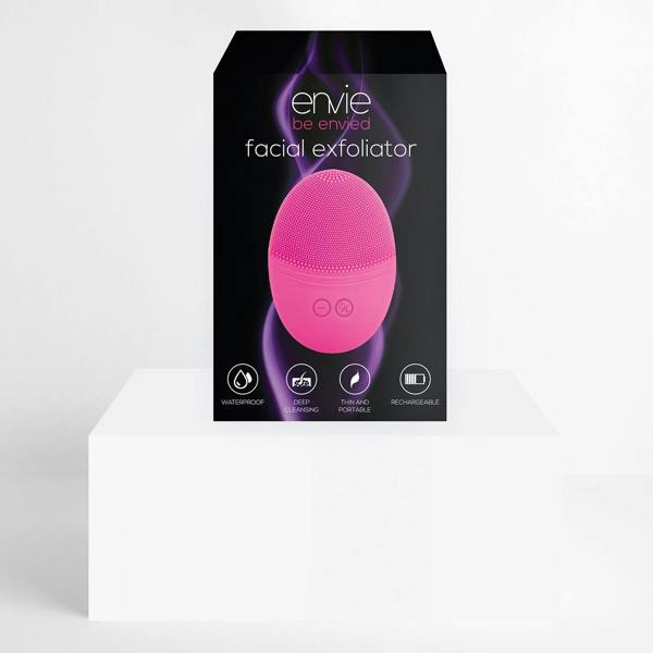 Aquarius Compact Portable Waterproof Facial Exfoliator for Women Pink Cleansing