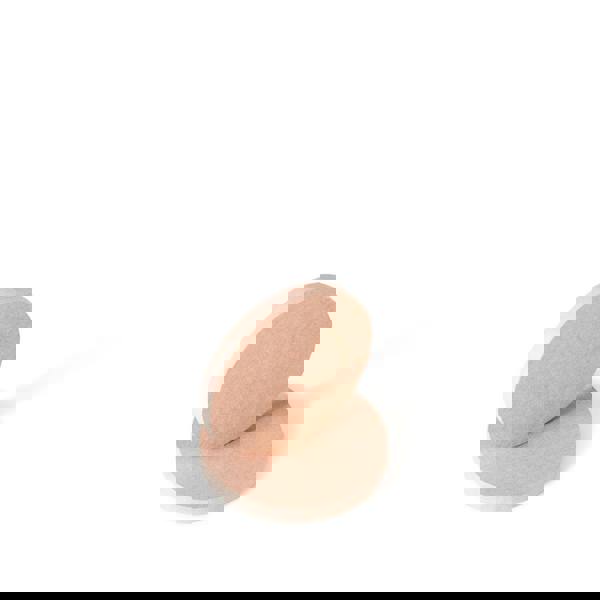 Nicoman Round White Toilet Brush & Holder With Silicone Head and Dry Pad