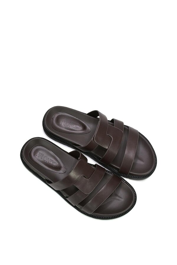 XY LONDON Flat Slider Sandals With Comfortable Footbed