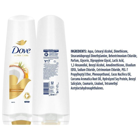 Dove Ultra Care Conditioner - Coconut & Restore 350 ml Bio Restore Technology