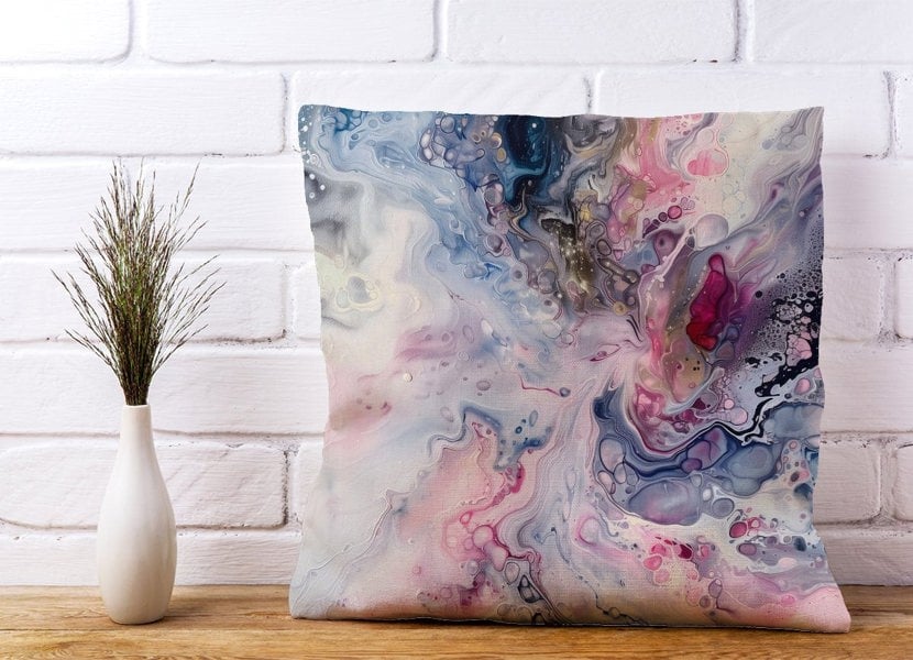 Warren Reed Ethereal Swirls: Dreams In Motion Cushions