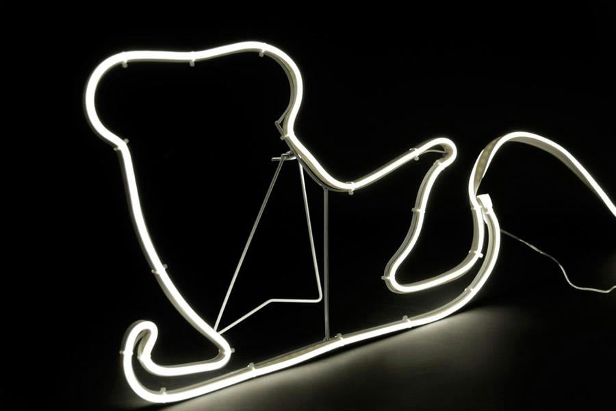 Reindeer with Sleigh Neon Effect Rope Light Silhouette 90 Cool White LEDs image 4