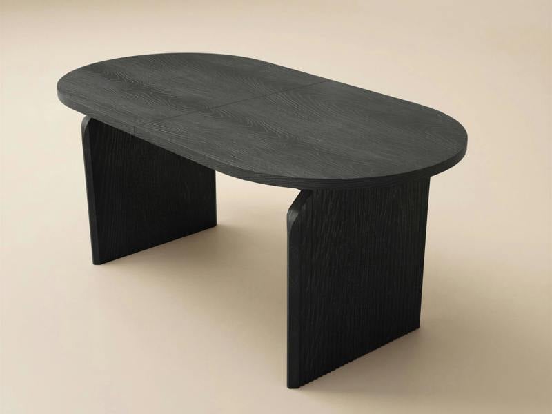 SOLACE+CO Varm Black Wood Effect Extendable Dining Table