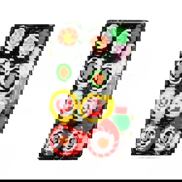 Anysox Anyfootwear 4 Pairs Multi-color Size 5-11 Fashion Socks With Sushi Happy Harajuku Skate Cotton Comfortable To Wear Perfect Christmas Gift