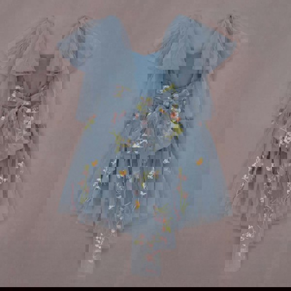 dusty blue angel dress from UK Flower Girl Boutique