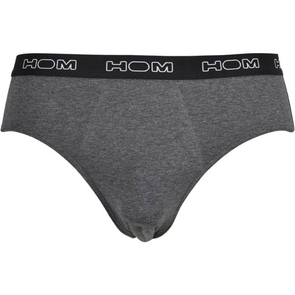Hom Boxerlines 3-Pack Basic Briefs, Black/Navy/Grey