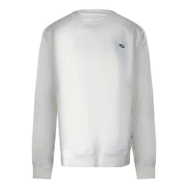 Diesel Mens Logo Sweatshirt - White - 