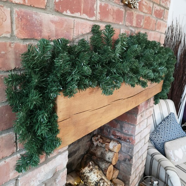 Samuel Alexander 1.8m Plain Green Imperial Pine Christmas Swag Garland Decoration