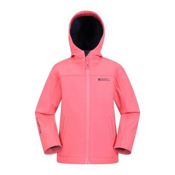 Mountain Warehouse Childrens/Kids Exodus Water Resistant Soft Shell Jacket - Bubblegum Pink - 