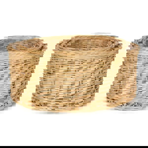 Round Straight-Sided Wicker Tray