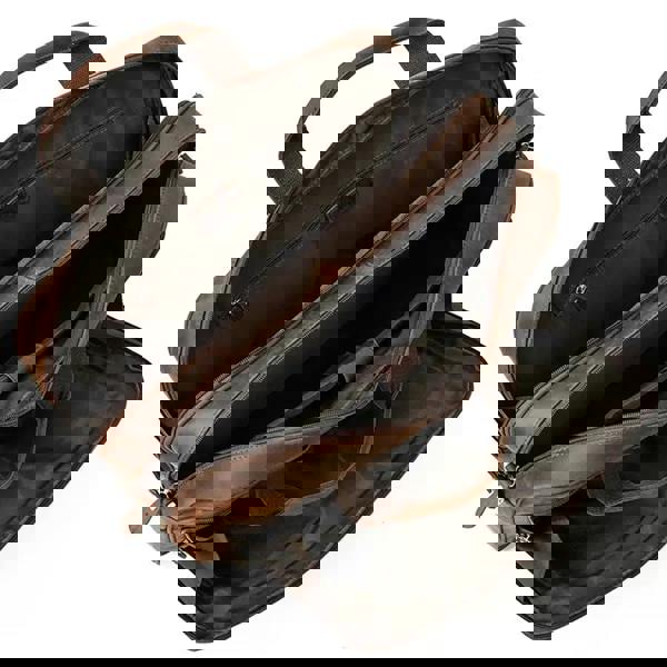 Touribag Genuine Leather Briefcase With Multiple Pockets