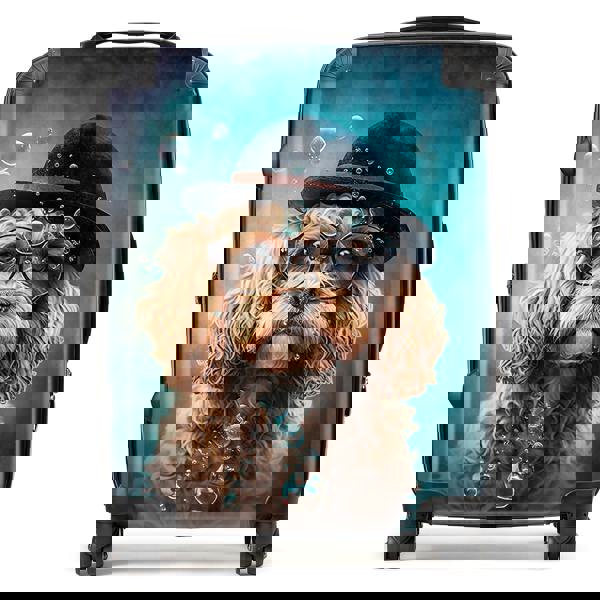 Warren Reed Cavapoo Dog Splashart Suitcase